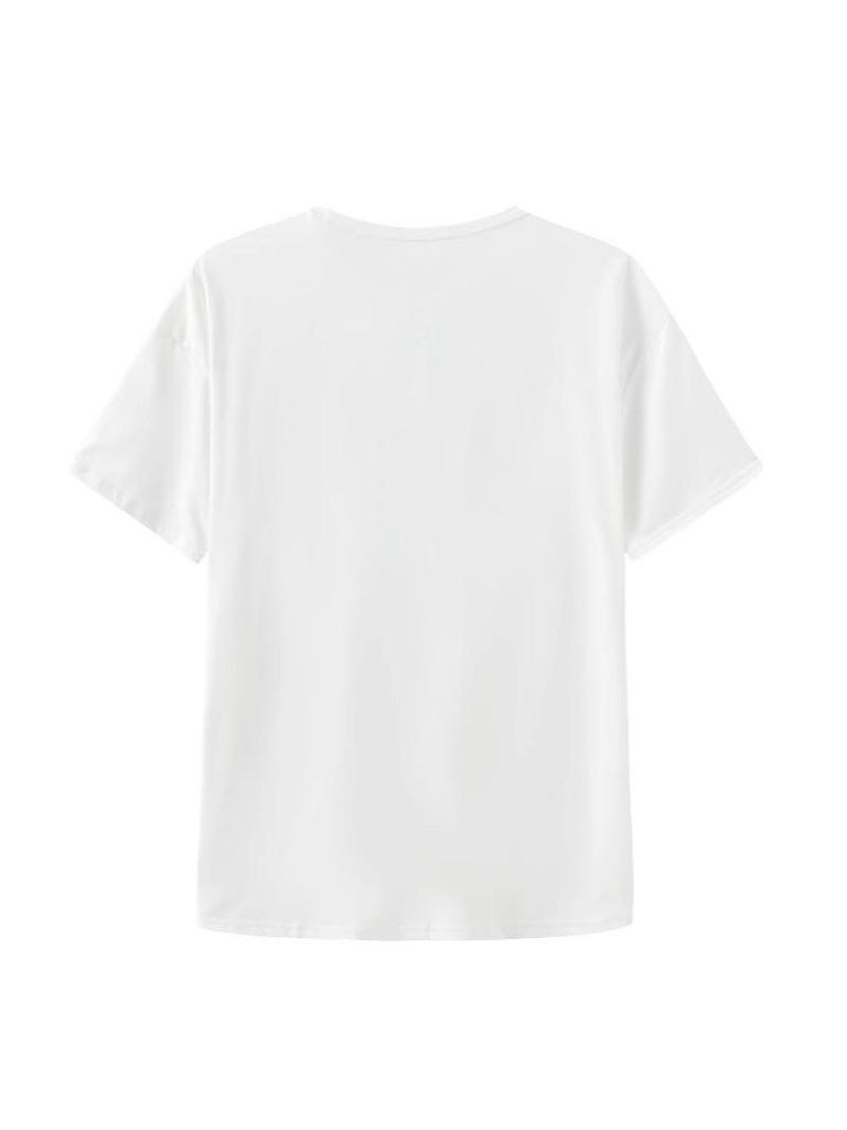 European Bestseller: Women's American Niche Short Sleeve Loose Letter Print T-shirt