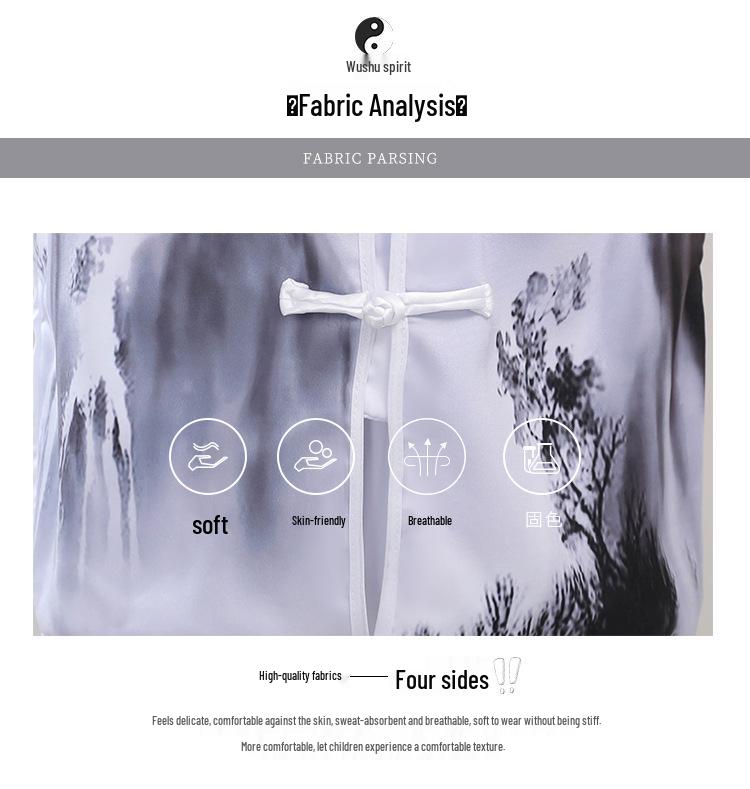 Children's Wushu & Tai Chi Performance Suit - Perfect for Kindergarten To Middle School Students' Chinese Kung Fu Fan Shows.