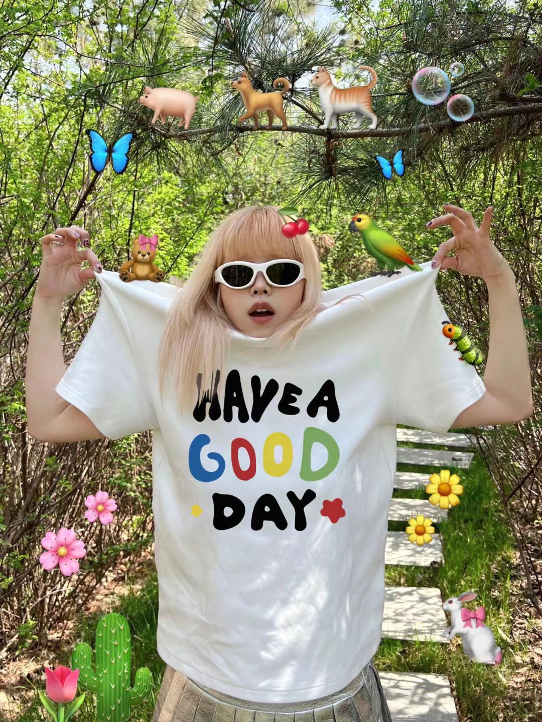 

Niche Design Dopamine Plus Size Women s Pure Cotton Short Sleeve T-shirt, 2026 Summer Collection, Loose Fit Top M (80-100 jin) белый