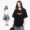 Women's Creative Banana Print Cotton T-Shirt - Short-Sleeved, Versatile Spring/Summer Casual Top