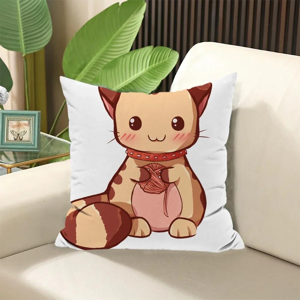 Kawaii Cat Decorative Pillows Anime Pillow Cover Sofa Cushions Cushion Covers Pillowcase x Body Fall Decor Bed Throw