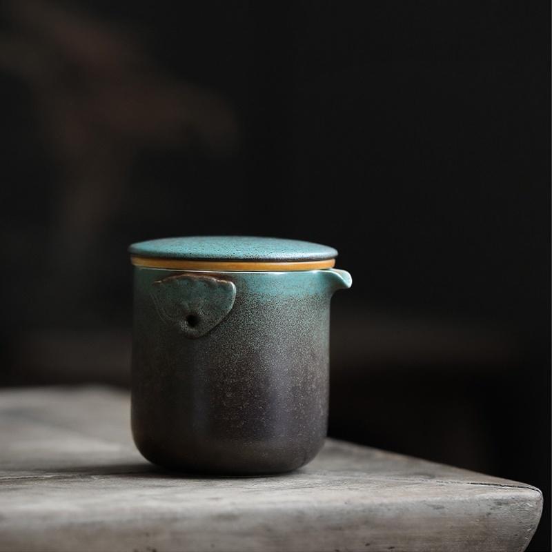 Ceramic Tea Set Portable Bag Simple Filter Separation Quick Tea Cup One Pot Two Cups