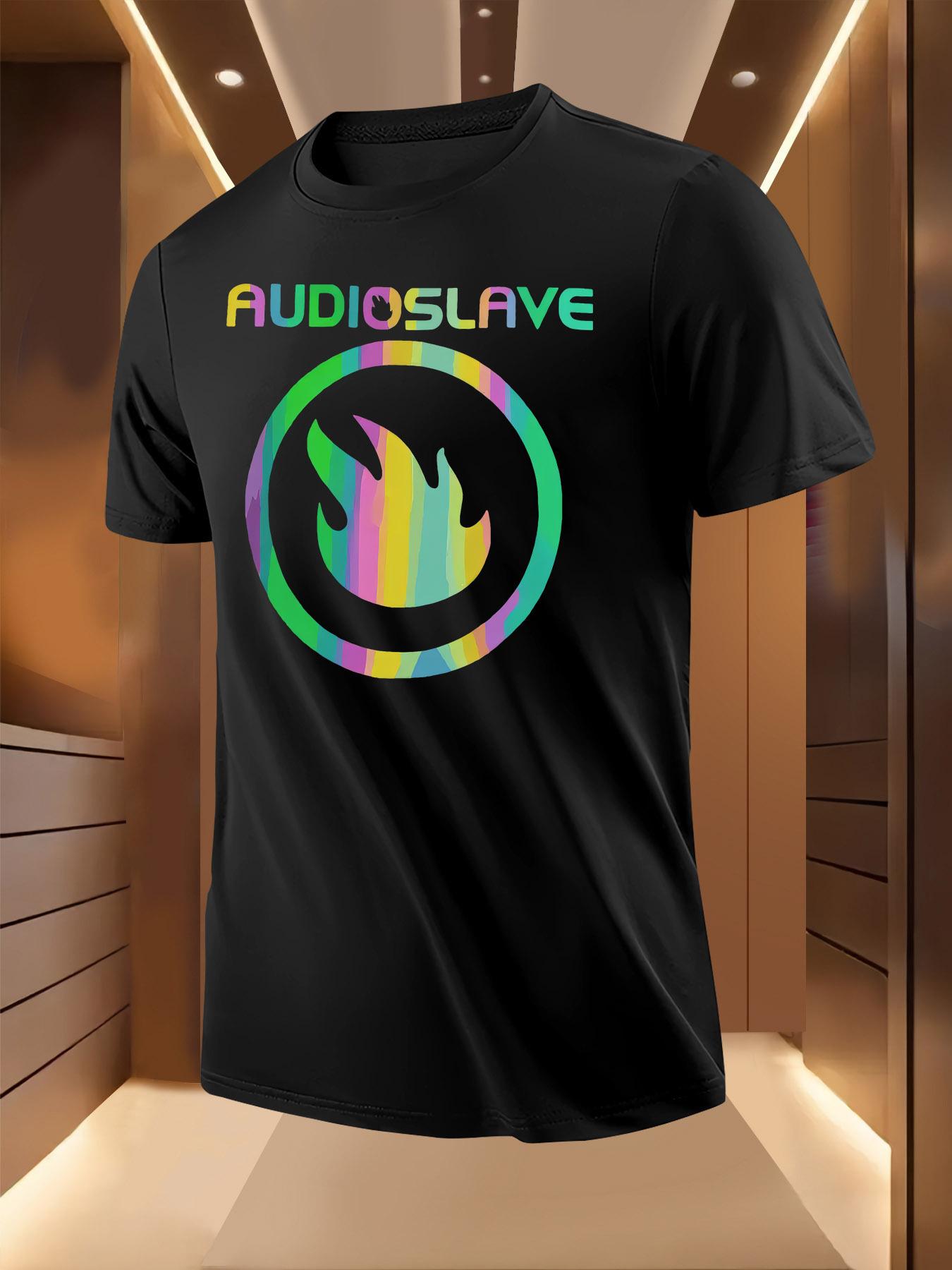 Colorful Flame Ring Print Tshirt - Breathable Lightweight... XXL