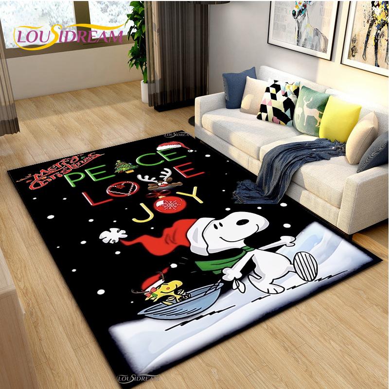 Snoopy Cartoon Anime Carpet for Living Room Bedroom Rug Kids Door Unslip Floor Mat Birthday Gift Photography Props Alfombra Rug
