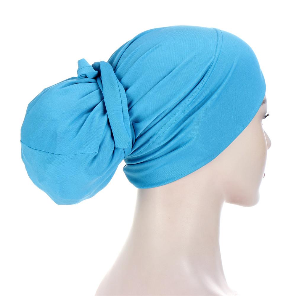 Muslim Hijabs Women Beanies Skullies Knot Bonnet Turban Hair Loss Hat Chemo Cancer Bandanas Arab Islamic Headwrap Headscarf New