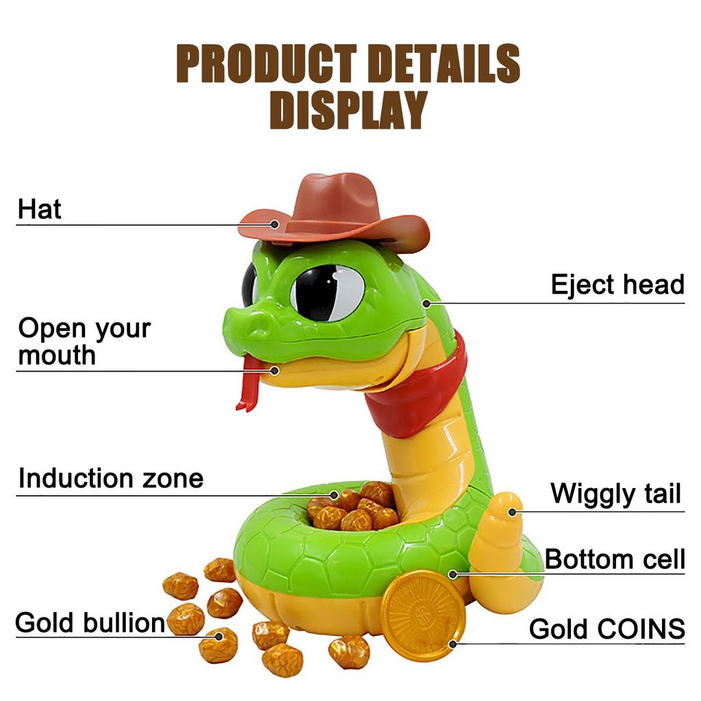 Jucării electrice cu clopoței, înfricoșătoare și înfricoșătoare, șarpe de decompresie horror dificil