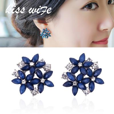 KISSWIFE Mode Strass Ohrstecker Blumen Ohrring Frauen Party Schmuck Geschenke