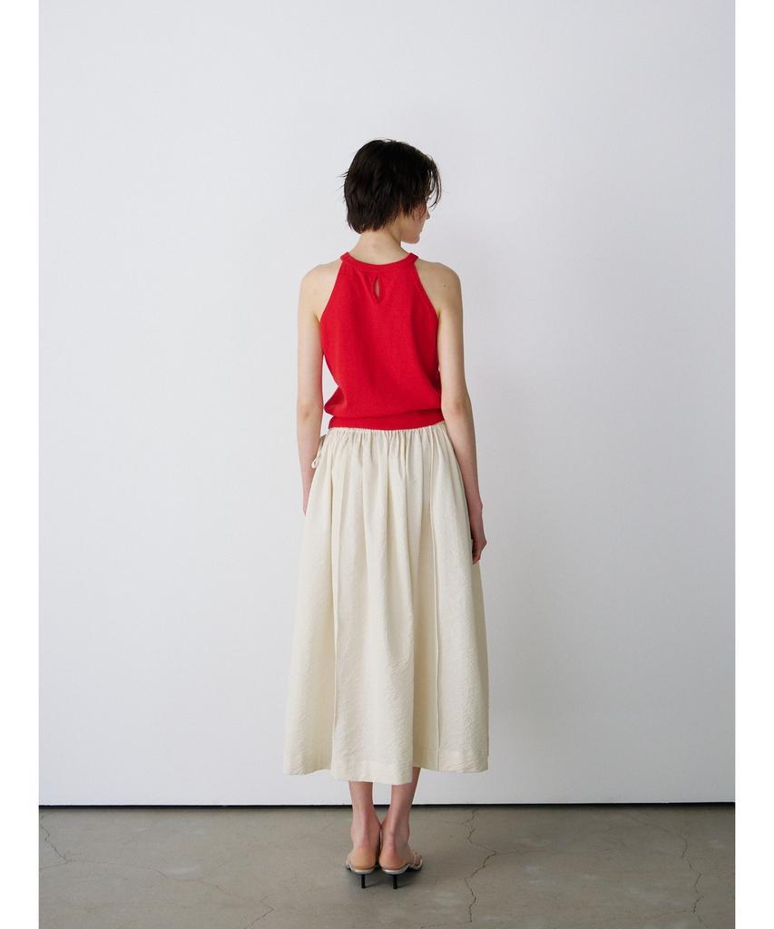 Ninnis [3Nd] Open-Back Halter Knit Top (Red)