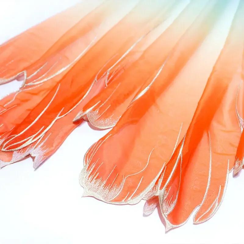 150x100cm Embroidery Lotus Leaf Soft Fabric DIY Hanfu Shirts Doll Cloth Chinese Style DIY Sewing Craft Organza Tulle Fabric New