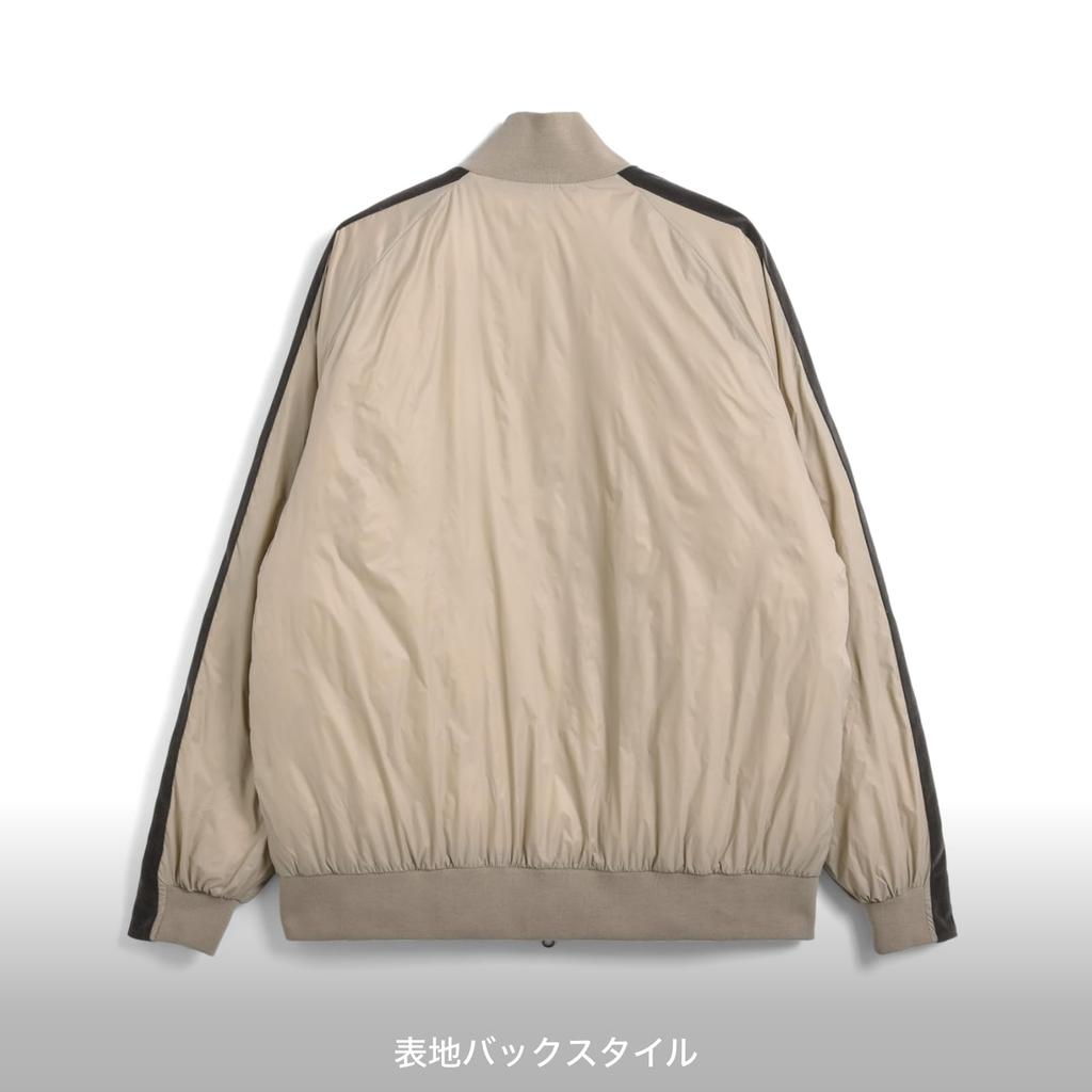 Taion Unisex Japan Special Track Down Jacket JK13JS Gray Beige Size L (Gray),