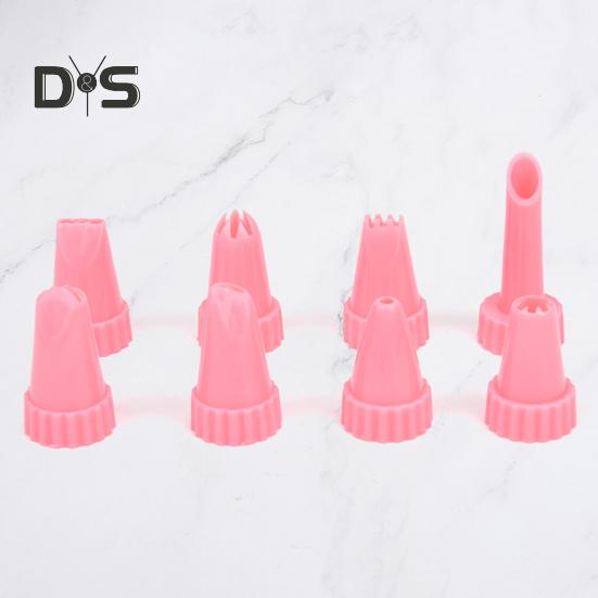 1 Set Pastry Nozzle Kit Food Grade Safe Pink DIY Baking Cake Decorating Syringe
