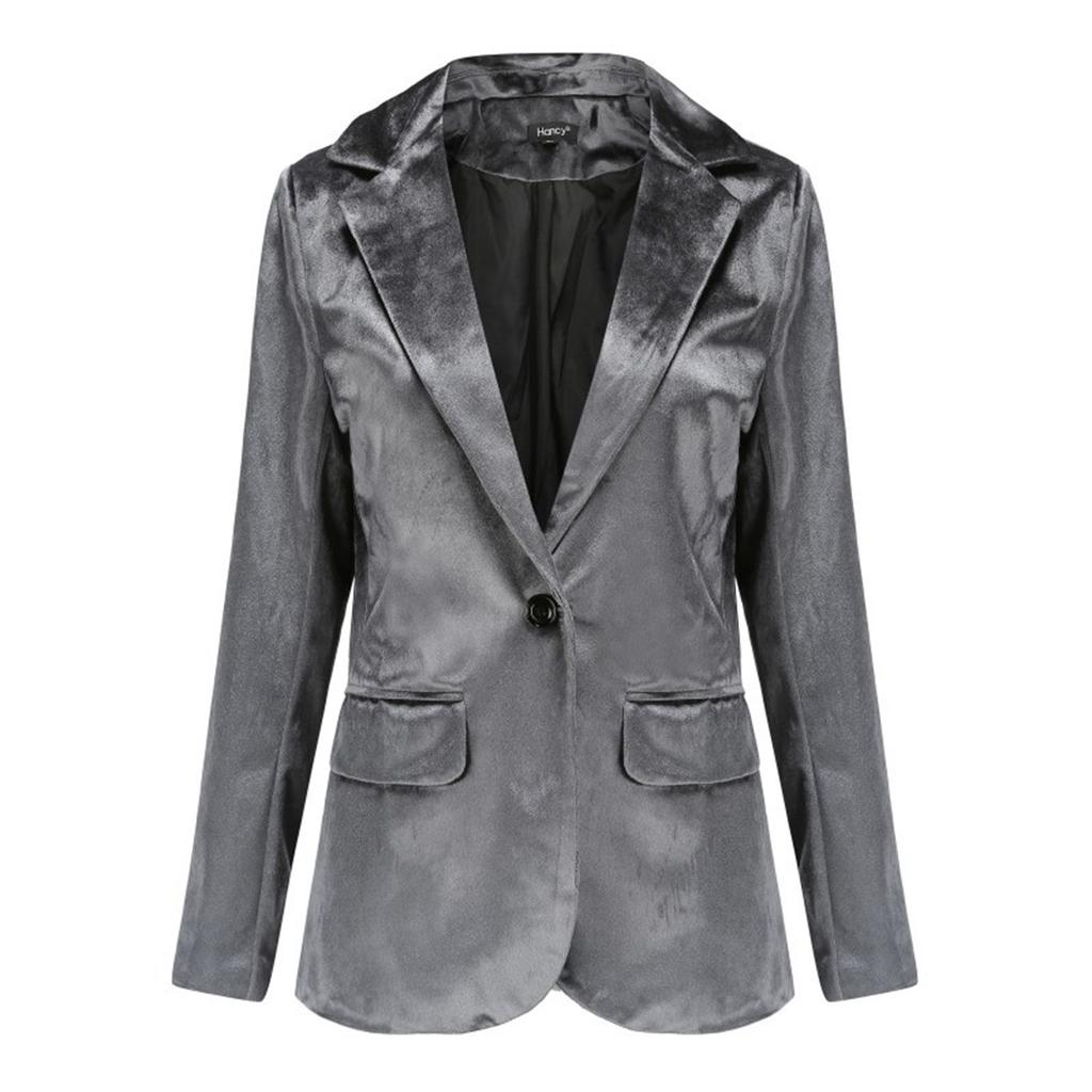 Women's Fashion Jacket Casual Solid-color Long-sleeved Suit Jacket