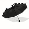 1pc Abstract Art Print Automatic Open/Close Umbrella, Umbrella with Cartoon Design, Portable Compact Umbrella for Men & Women, Good Holiday