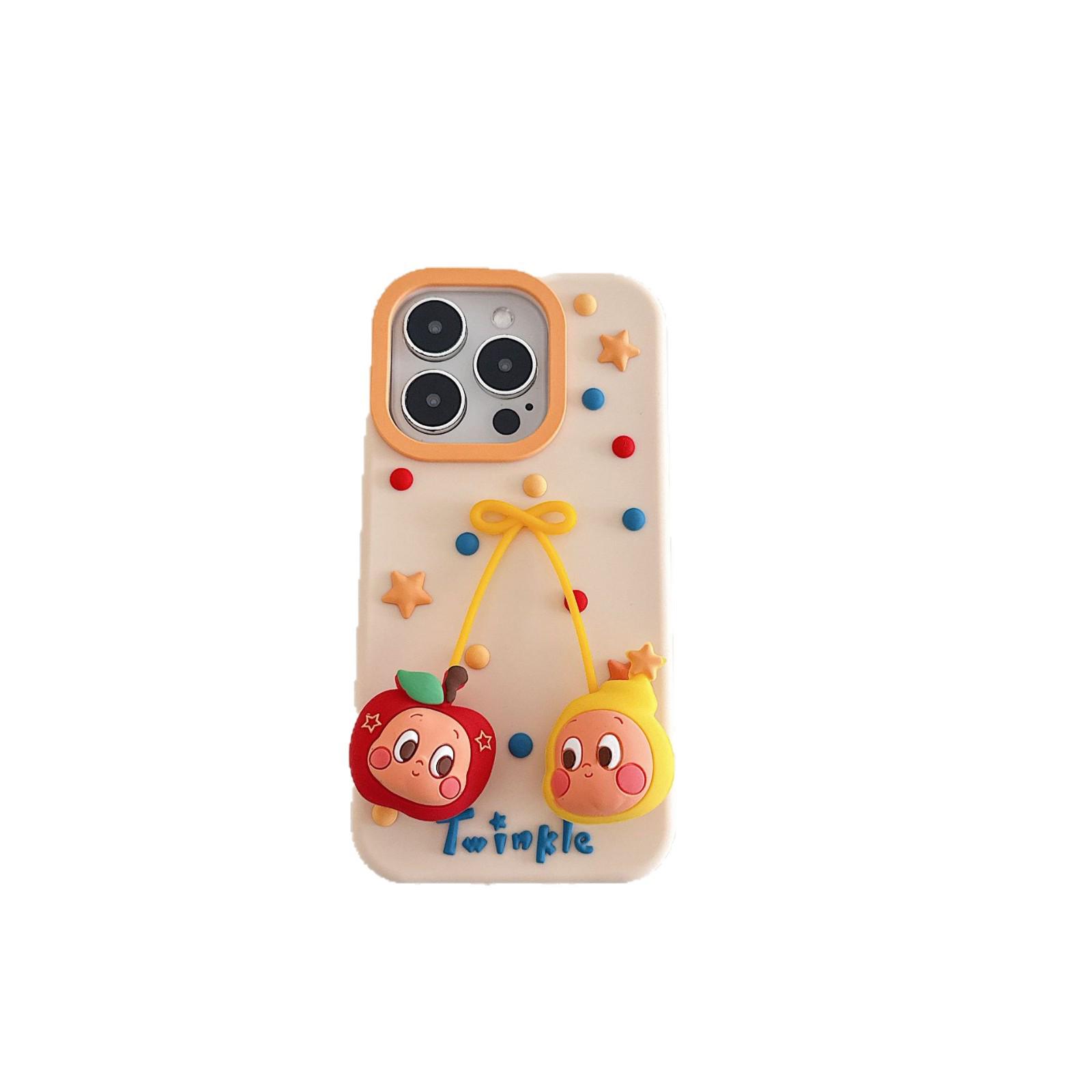 

Polka Dot Star Pendant Cartoon Case for iPhone 17/16/15 & Apple 12 Pro Max iPhone 13/14/15