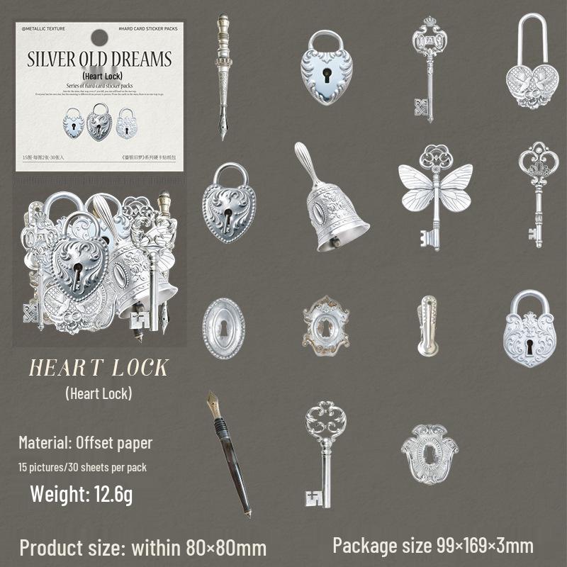 

Ketchup Girl Vintage Silverware Sticker Pack: Gilded Dream Series for Journals and Collages