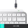 Logitech MX KEYS mini für Mac KX700MPG Minimalistische Kabellose Beleuchtete Tastatur US-Layout Blassgrau Wiederaufladbar Klein Dünn Bluetooth Logi Bolt Unifyi