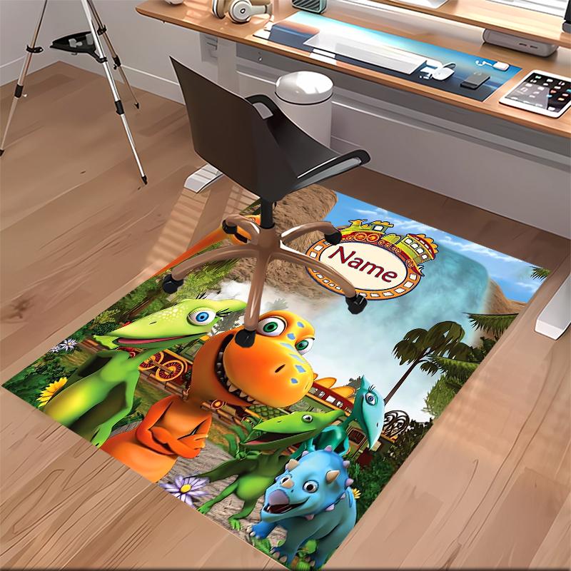 Custom Personalization Dinosaur Train Print Area Rug - Soft, Washable Non-Slip Indoor Mat,Living Room,Home&Office Decorative Rug