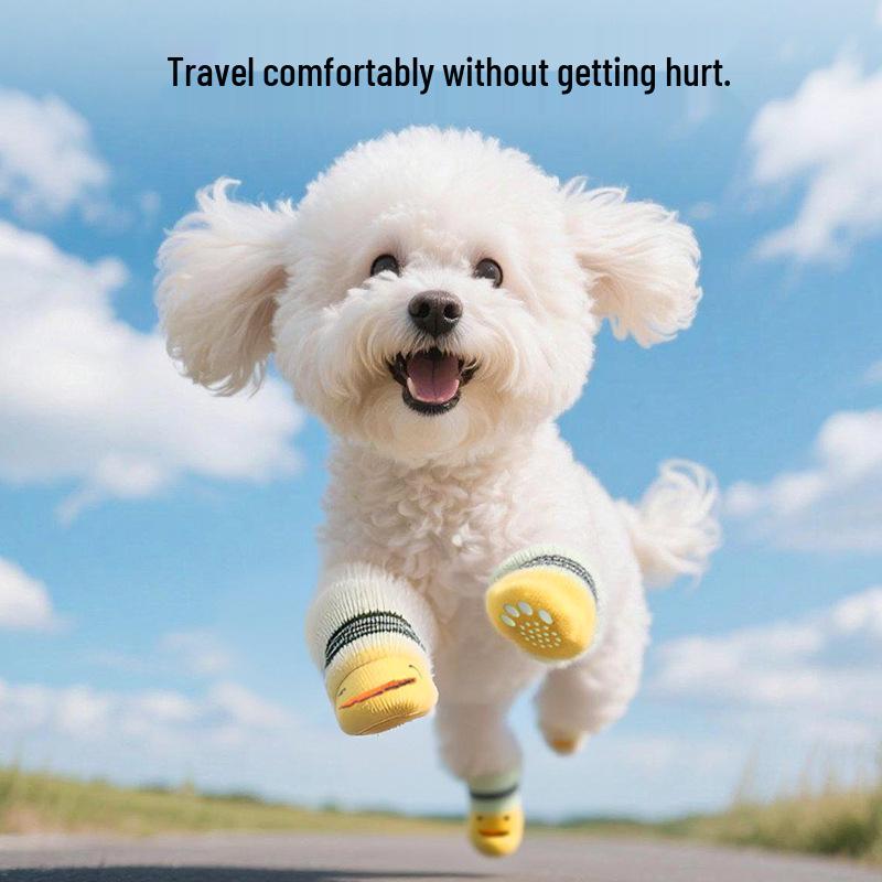 High-Quality Non-Slip Pet Socks for Small Dogs - Cotton Booties for Poodles & Teddies
