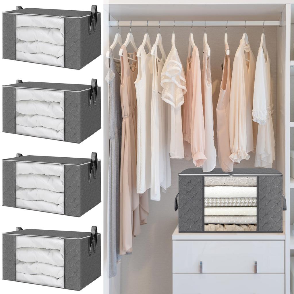 ROQAO Opvouwbare kledingkast voor het opbergen van kleding, boodschappen en boeken, 34L x 5 lagen 5-laags Opvouwbare Kast | Opbergers voor thuis
