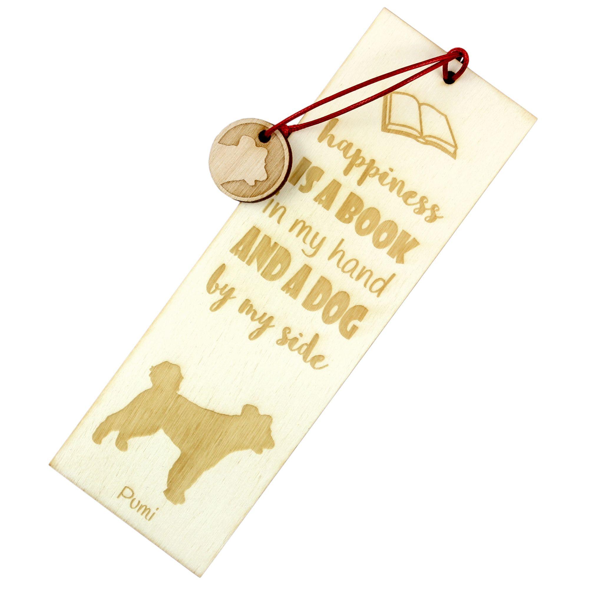 

Pumi, Hungarian Pumi, Hungarian herding terrier - dog bookmark, personalized bookmark, dog gadget for Art-Dog brand readers