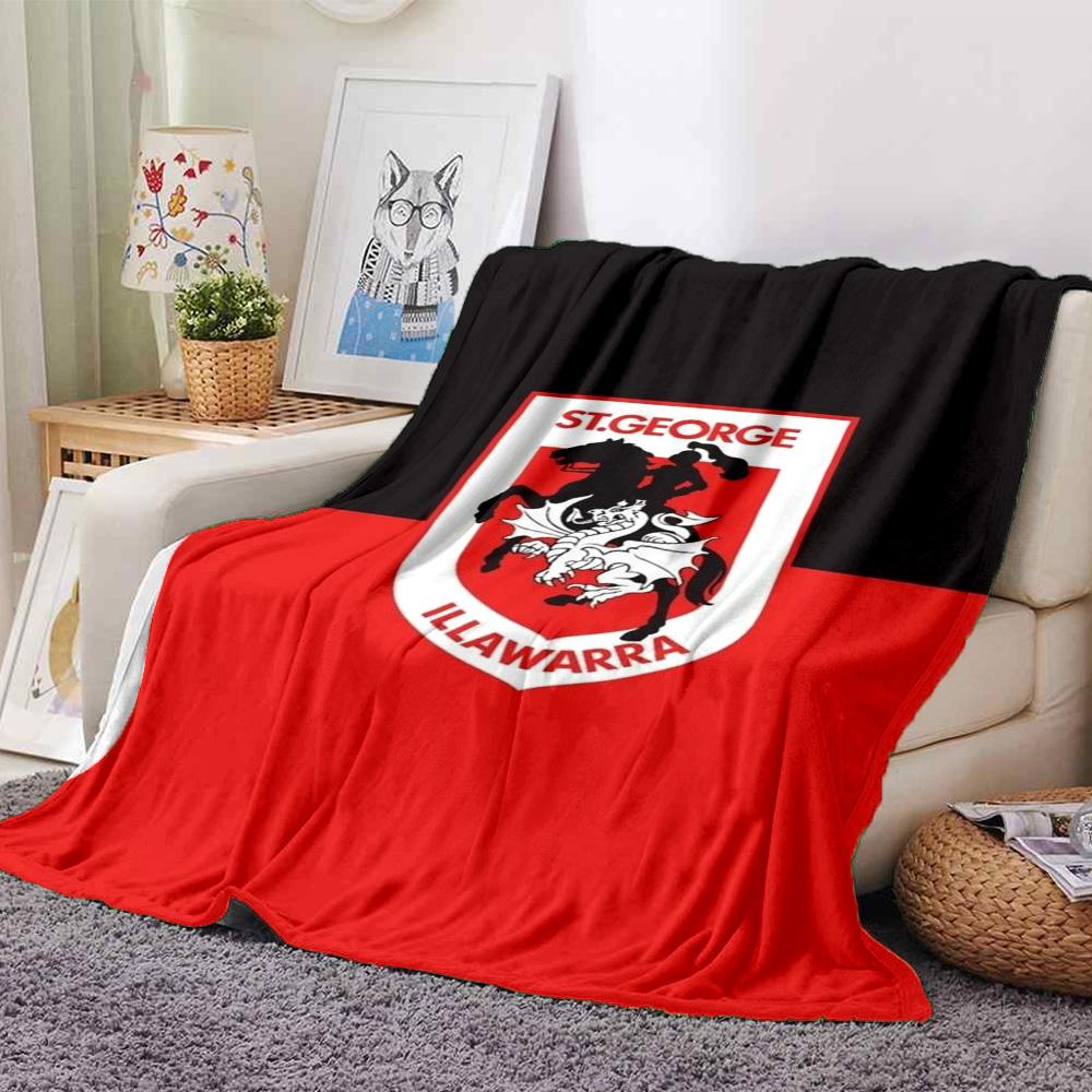 St George llawarra Print Flannel Blanket High Quality Warm Comfortable Cover for All Seasons Perfect for Gifts Home Decor