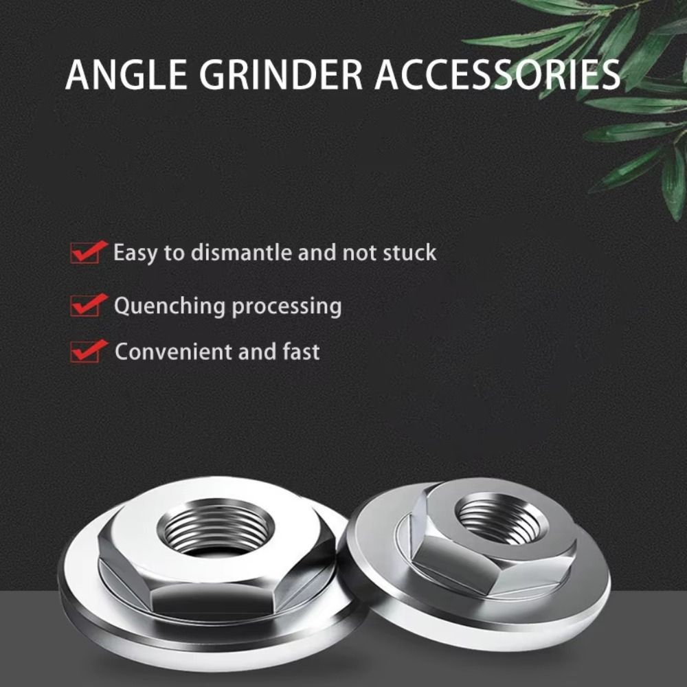 Sturdy Angle Grinder Pressure Plate Tough Locking Hexagon Flange Nut Quick Change Anti-wear Inner Outer Flange Nut Set