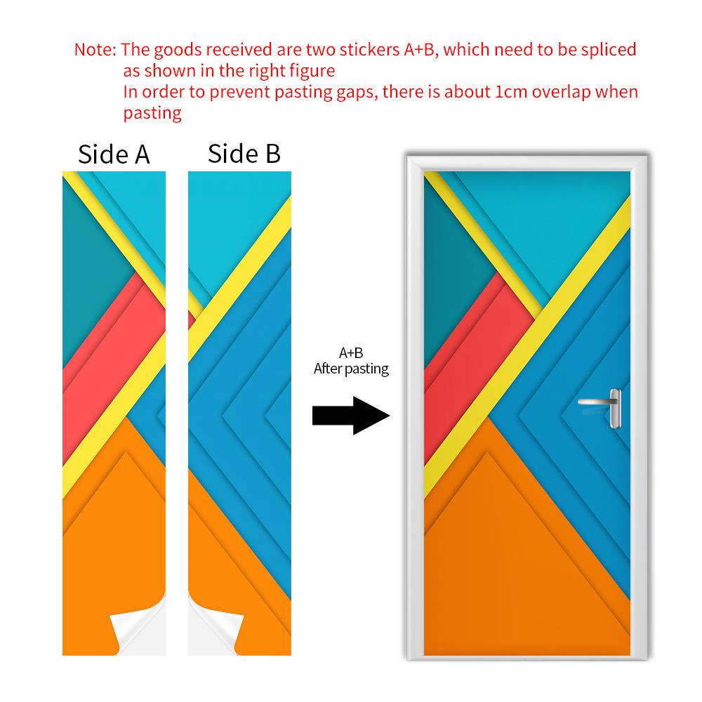 Cross-Border Self-Adhesive Removable Door & Wall Sticker for Rental Room Renovation.