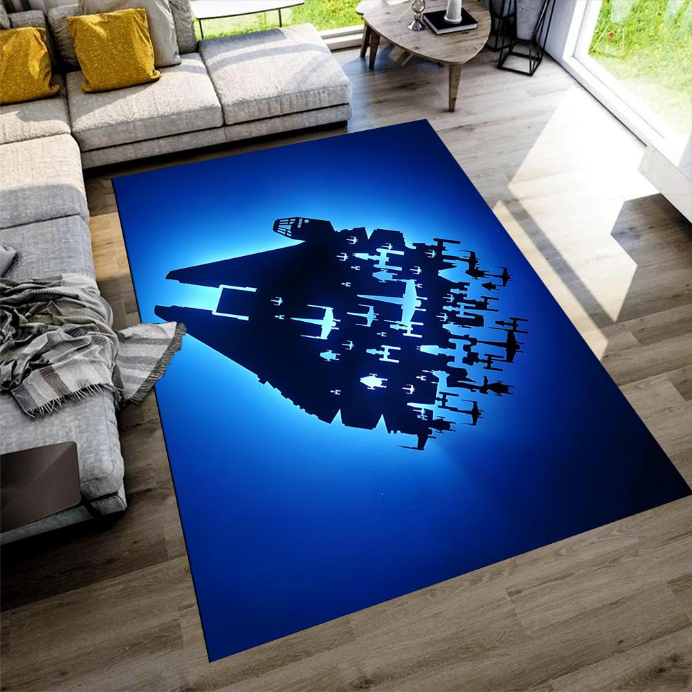 Star Wars Area Rug Design for Foyer Game Room Outdoor Entryway Antislip Carpet Anime Office Decor Perfect Birthday Christmas Gift Idea