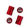 4pcs Car GR Sport Wheel Tire Stem Air Valve Caps Racing GR86 Plug Auto Accessories (Red)