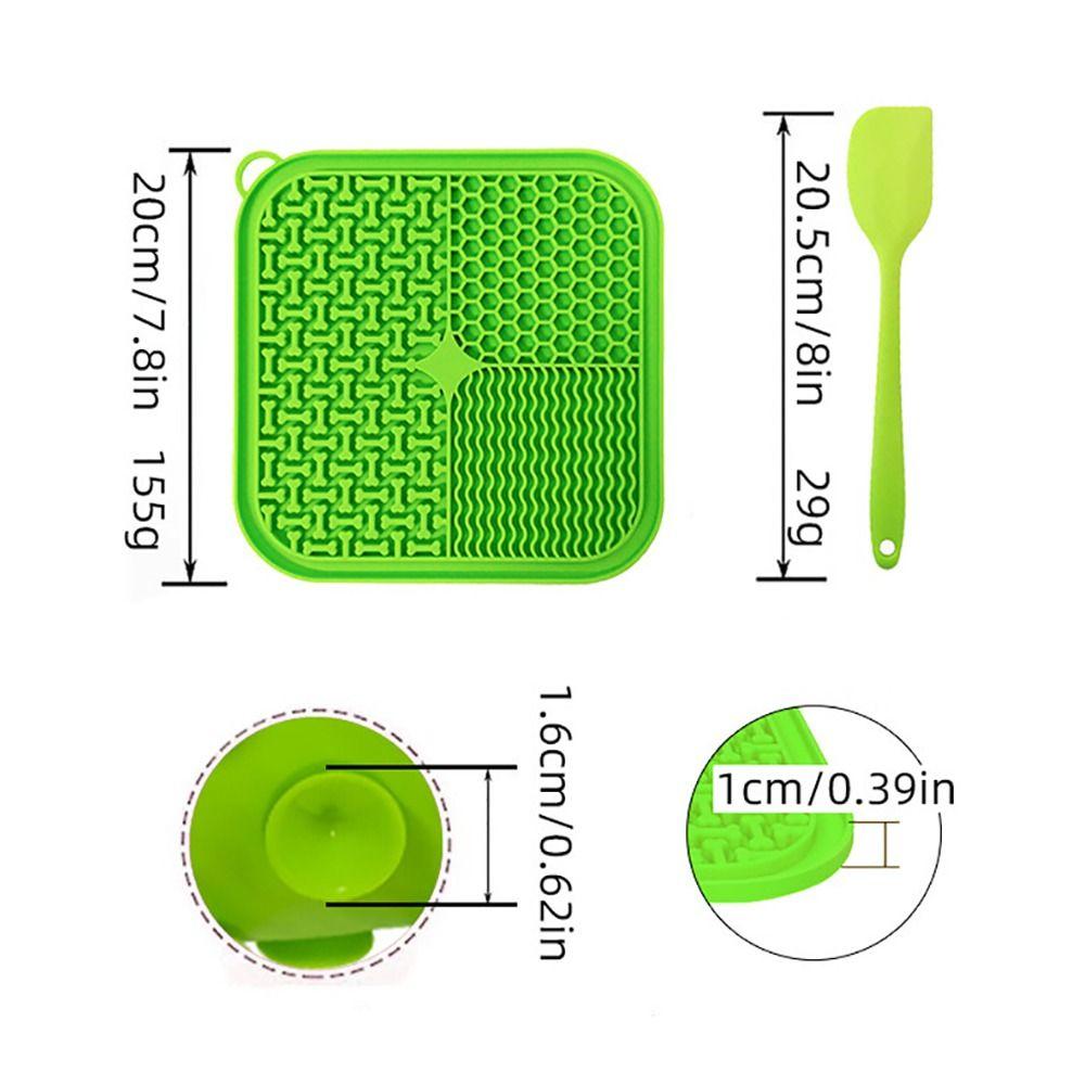 Easy To Clean Silicone Pet Licking Mat With Scraper Anti Choking Pet Slow Feeder With Suction Cups Cat Dog Bowls Hardwood