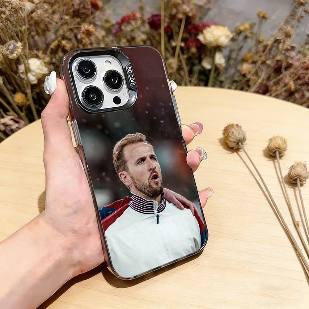 Football Star H-Harry Kane   Phone Case For iPhone 17,16,15,14,13,12,11 Plus,Pro Max,XS,Colorful Silver Phone case Funda Cover