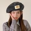 New Blue Denim Beret Women's Summer Autumn Big Head Circumference Showing Face Small Painter Hat Retro Octagonal Hat