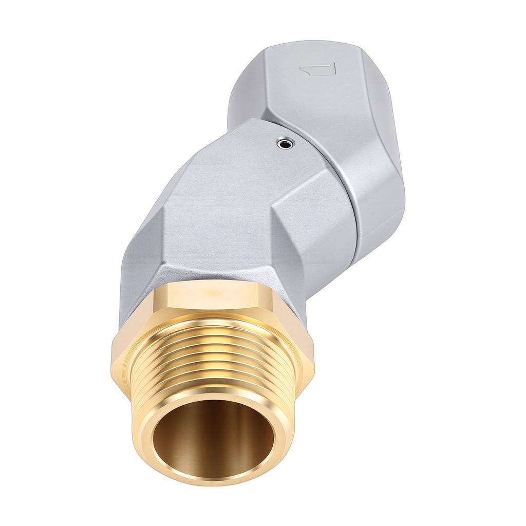 1 Inch NPT Fuel Nozzle Adapter 360 Degree Rotating Zinc Alloy Refueling Hose Connector for Transfer Pump Tank