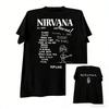 Nirvana Zespół Unisex i Damska Koszulka z Krótkim Rękawem Miękka Vintage Styl College'owy American Graffiti High Street Krótki Rękaw