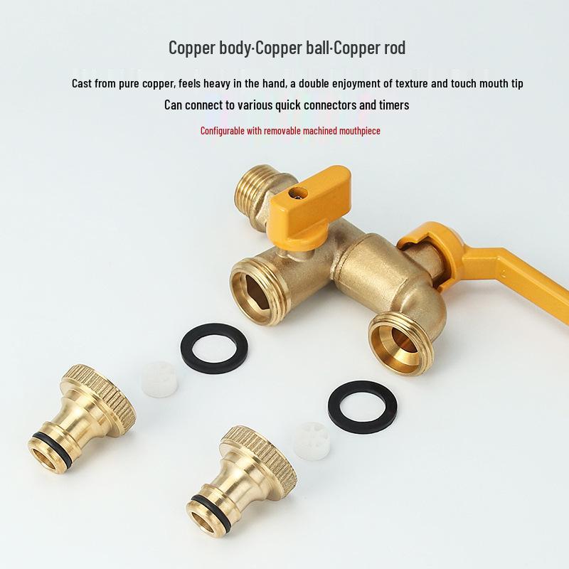All-Copper Kitchen & Garden Faucet: Household Washing Machine & Outdoor Brass Water Tap