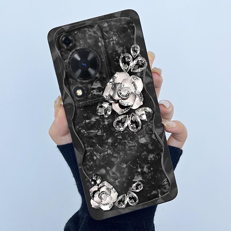 For Huawei Nova Y72 Phone Case Fashion Simplicity Flower Matte Silicone Shell For Huawei Nova Y72S Y63 Y 72 Back Cover Housing