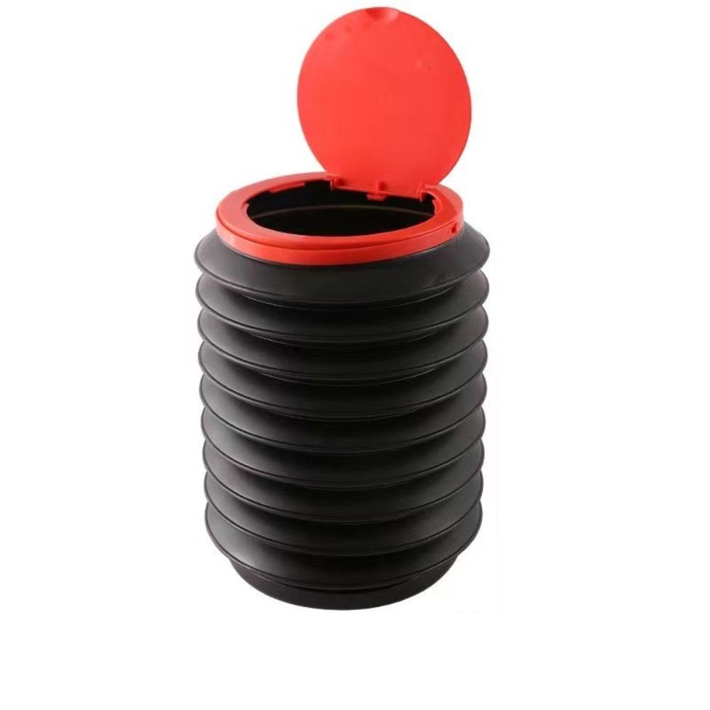 Foldable Car Trash Can Mini Portable Garbage Storage Box Retractable 4L Multifunction Foldable Bucket Auto Interior Accessories