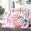 1pc Princess Strawberry14 Blanket, Gift, for Men and Women, Soft Blanket, Good for Sofa Bed Couch Travel, Lightweight Flannel Blanket