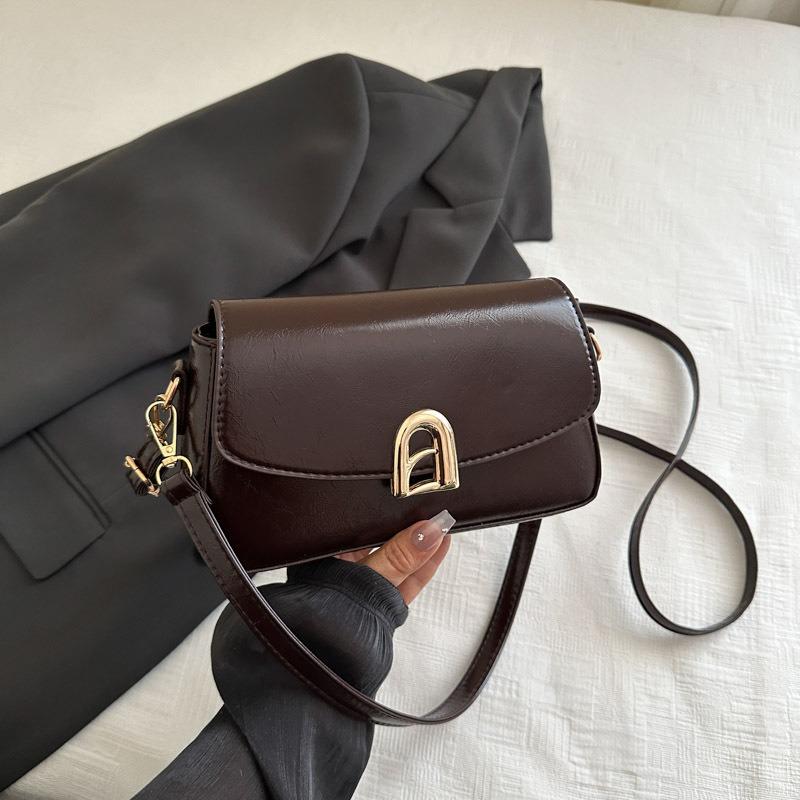 New summer solid color simple and fashionable women's handbag versatile single shoulder oblique span solid color women's small square bag