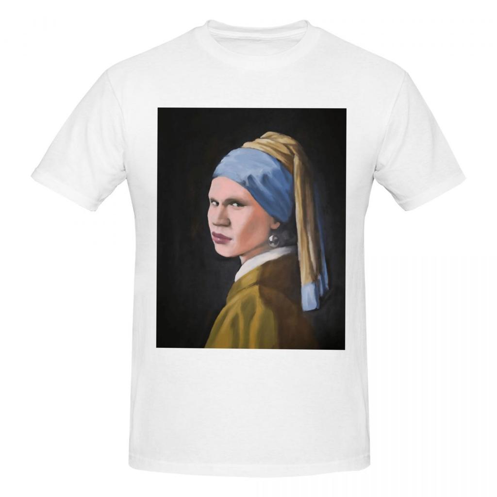 Erl With The Pearl Earring T Shirts Graphic Y2K Gifts Quality T Shirts For Men Women Clothes