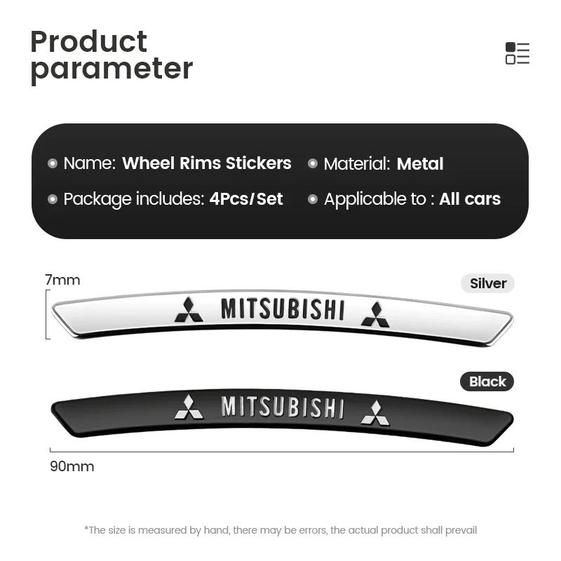 Hliníková Auto Znak Kola Ráfky Samolepka Dekorace Odznak Nálepka Styling Pro Mitsubishi Ralliart Lancer Outlander Pajero ASX Galant