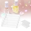 Nail Polished Holder with 6 Layers Clear Acrylic Display Shelf Brush Holder Space Saving Designs for Salon and Home Use