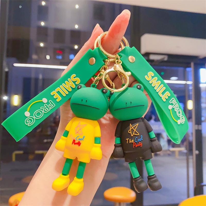 Creative Cartoon Long-legged Frog Doll Keychain Female Cute Creative Couple Key Chain Ring Bag Gift Pendant