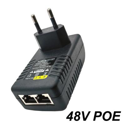 CCTV Güvenlik Gözetimi POE Güç Kaynağı Adaptörü 48V 0.5A AB/ABD Fişli Enjektör Ethernet IP Kamera POE Anahtar NVR Yönlendirici İçin