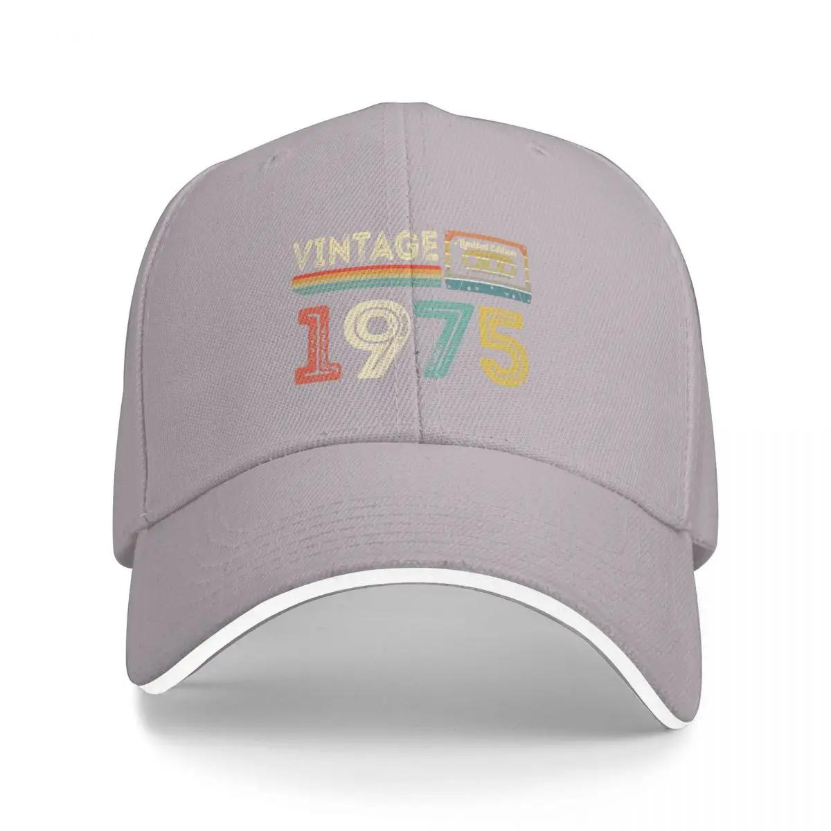 Vintage 1975 48Th Birthday Limited Edition Retro Cassette Baseball Cap Beach Outing Dropshipping Men Caps Women S