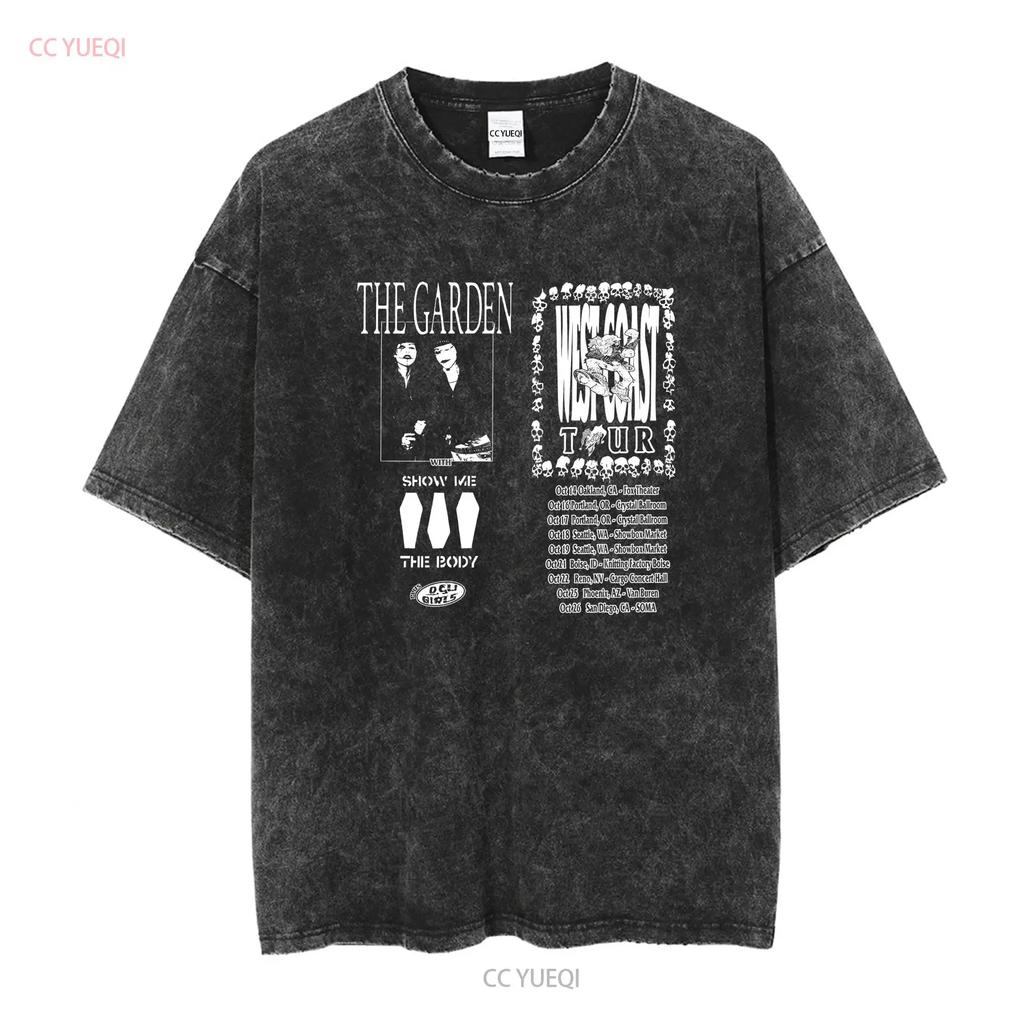 The Garden Band West Coast Tour T Shirt Full Size S 5XL SO725 vintage Washed homme graphic Casual Versatile Slightly
