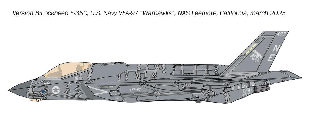 Italeri 1/72 Scale US Navy F-35C Lightning II Plastic Model Kit IT1469 (Airplane)