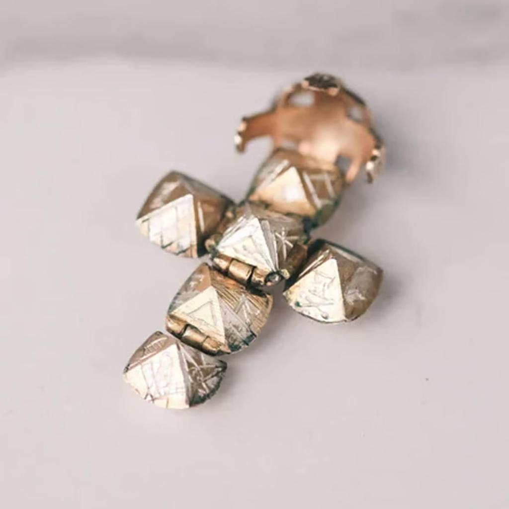 Transformační kulový přívěsek, Vintage skládací náhrdelník s koulí pro muže a ženy, Unikátní konvertibilní přívěsek koule na kříž, Transformační šperkový dárek