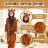 Pigiama Tuta con Cappuccio Invernale per Bambini Capibara Flanella Costume Vestiti Jumpsuit Indumenti da Notte Accappatoio per Bambini