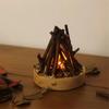 Wooden Simulated Bonfire Lights,Desktop Decorative Halo Lights,Creative Log Bonfire Night Lights USB Charging flameless Candles